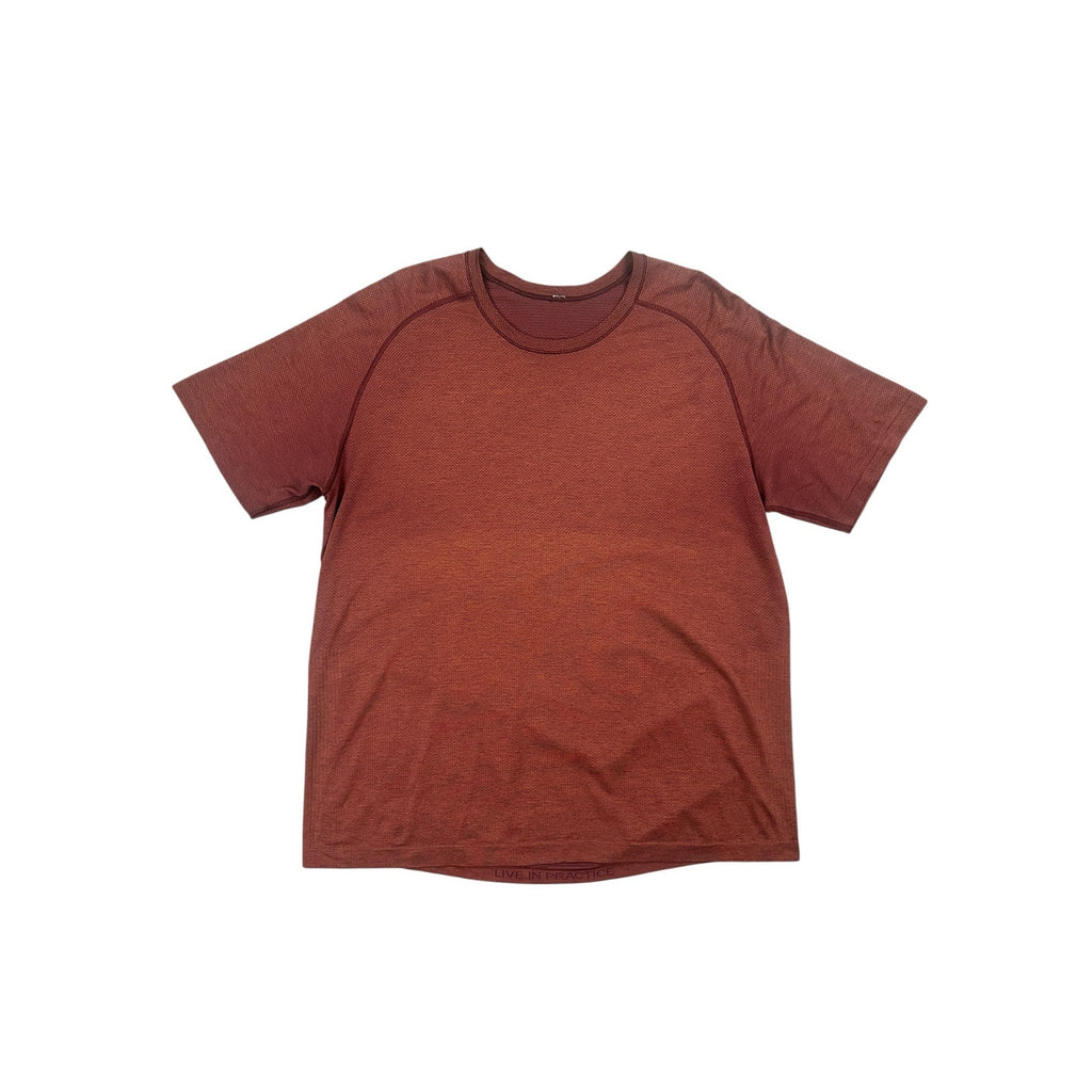 Lululemon Metal Vent Tech Performance Tee in Reddish Rust — Size 2XL // Preowned