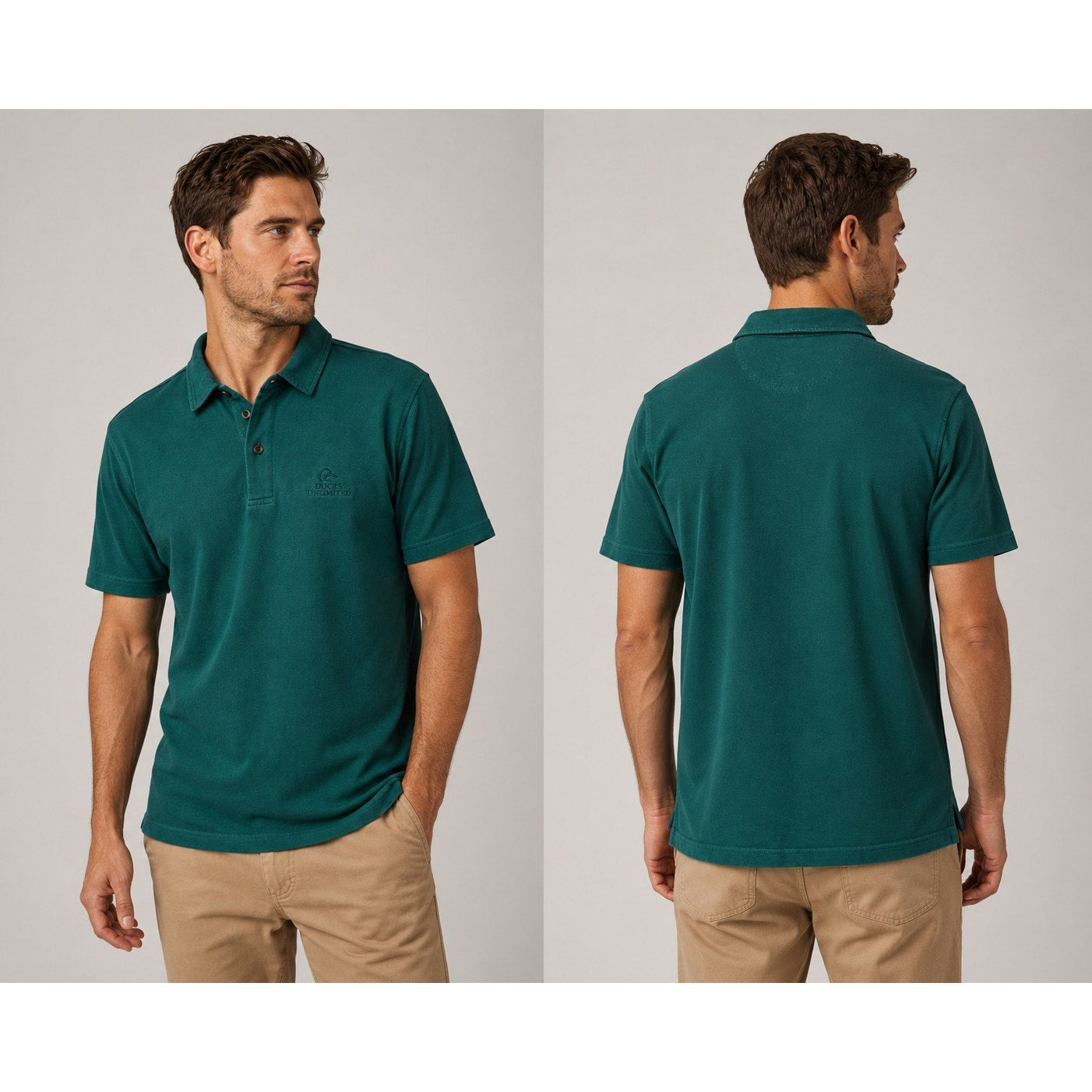 Filson x Ducks Unlimited Salt Marsh Mesh Knit Polo in Salt Marsh Green — Size Small // Preowned