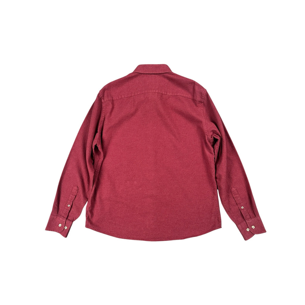UNTUCKit Sherwood Flannel Long Sleeve Button Down in Dark Red — Size XL // Preowned