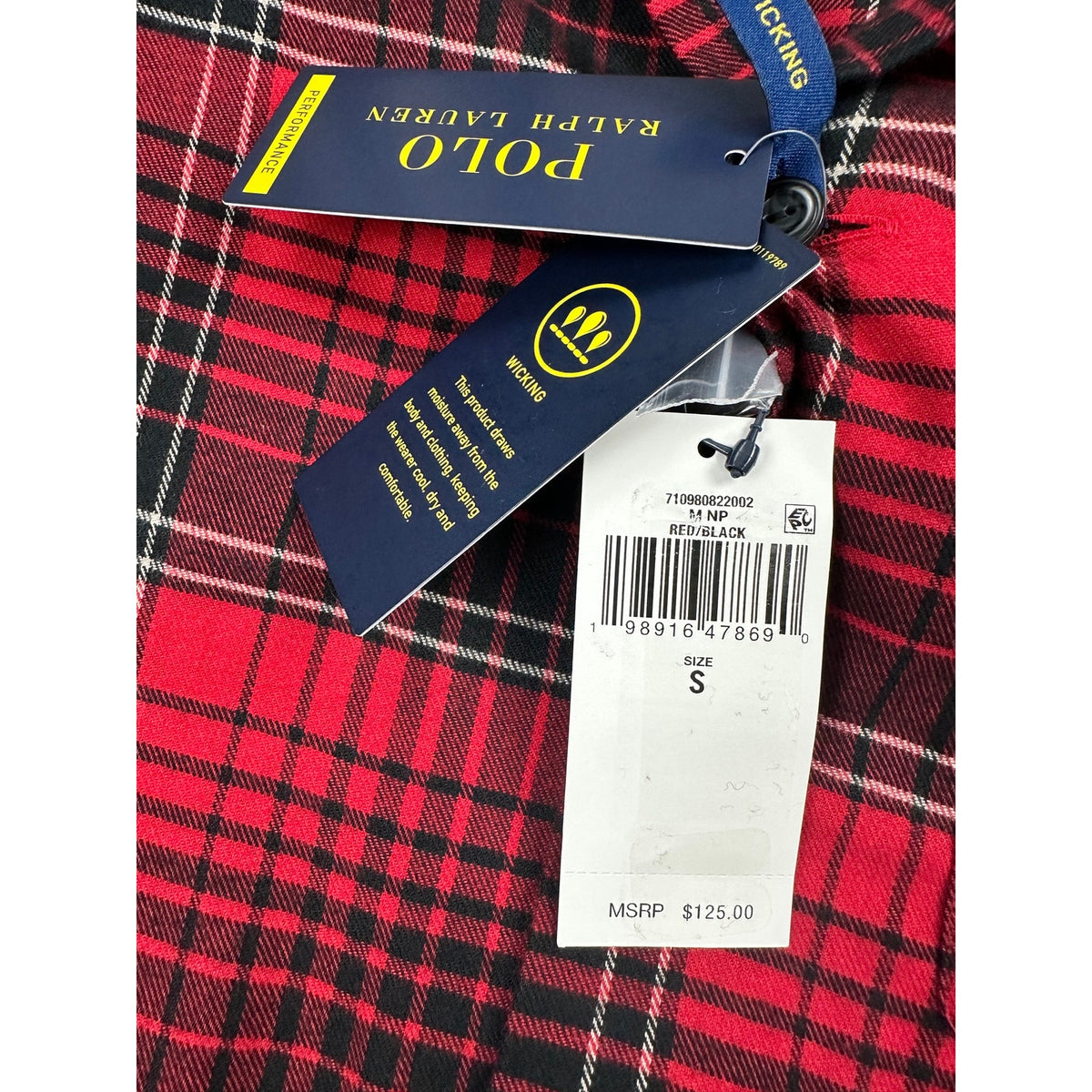 Polo Ralph Lauren Brushed Classic Fit Performance Plaid Long Sleeve Button Down Camp Shirt — Size Small