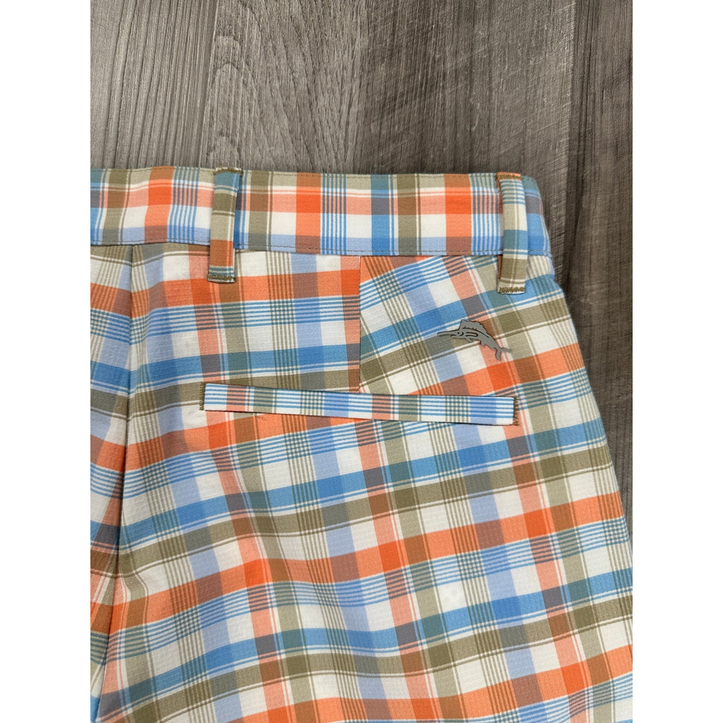 Tommy Bahama Chip Shot Caddie Plaid Golf Shorts in Continental — Size 29