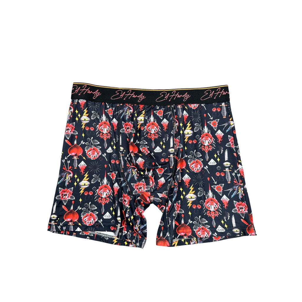 Ed Hardy Performance Boxer Briefs 4-Pack — Size Medium