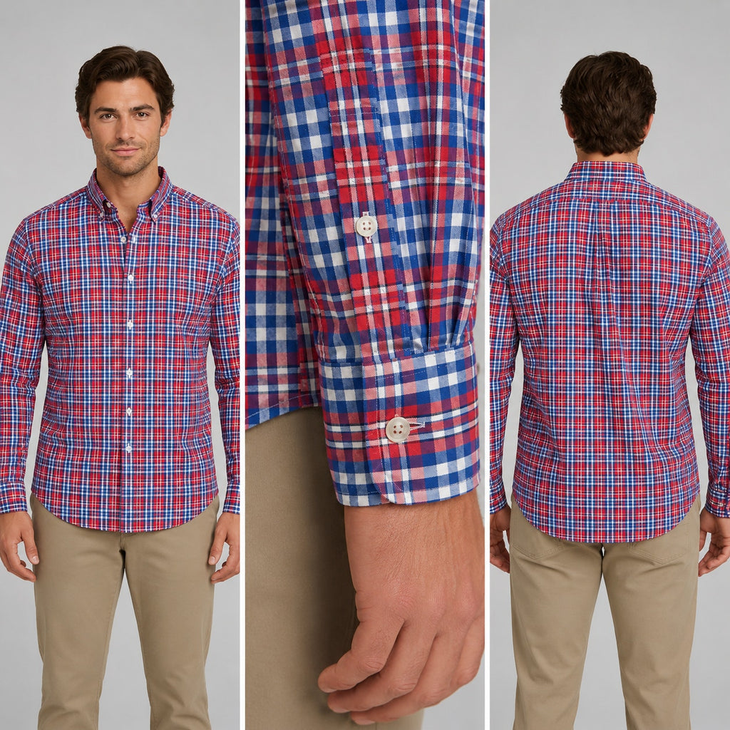 Vineyard Vines Gilbert’s Pond Plaid Slim Fit Tucker Long Sleeve Button Down - XL