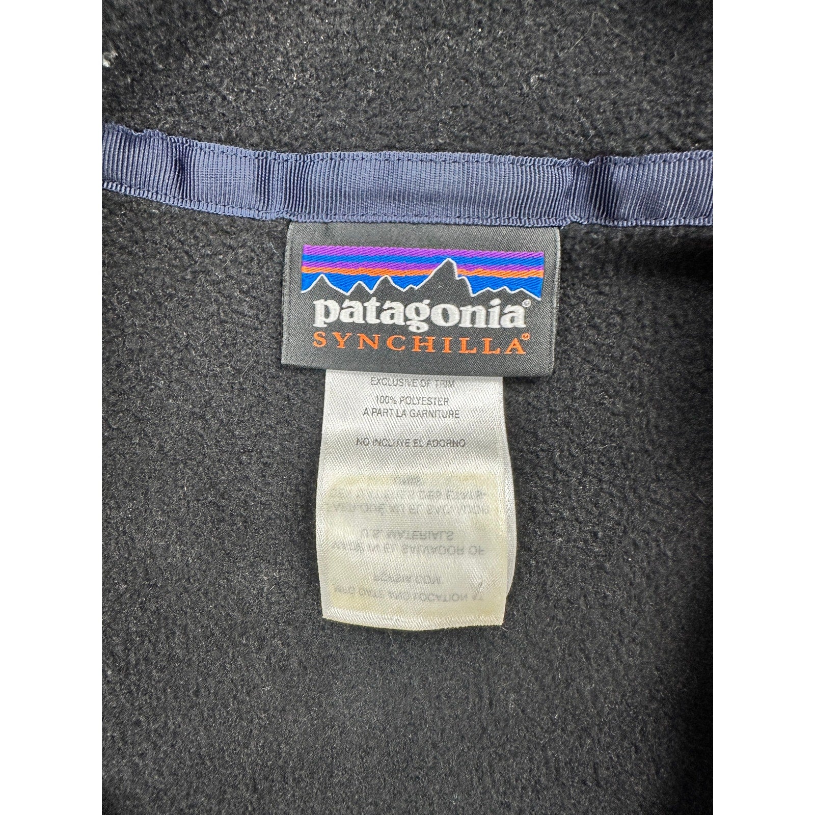 Patagonia Lightweight Synchilla Snap-T Vest in Black, Gray and Green Teal — Size Large // Preowned