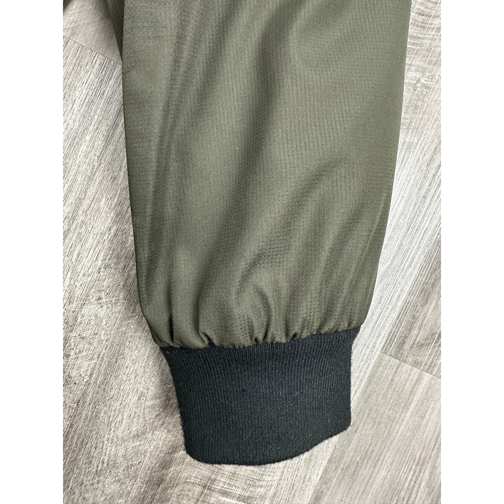 Guess Quilt Lined Full Zip Jacket in Olive Green Black — Size XL // Preowned