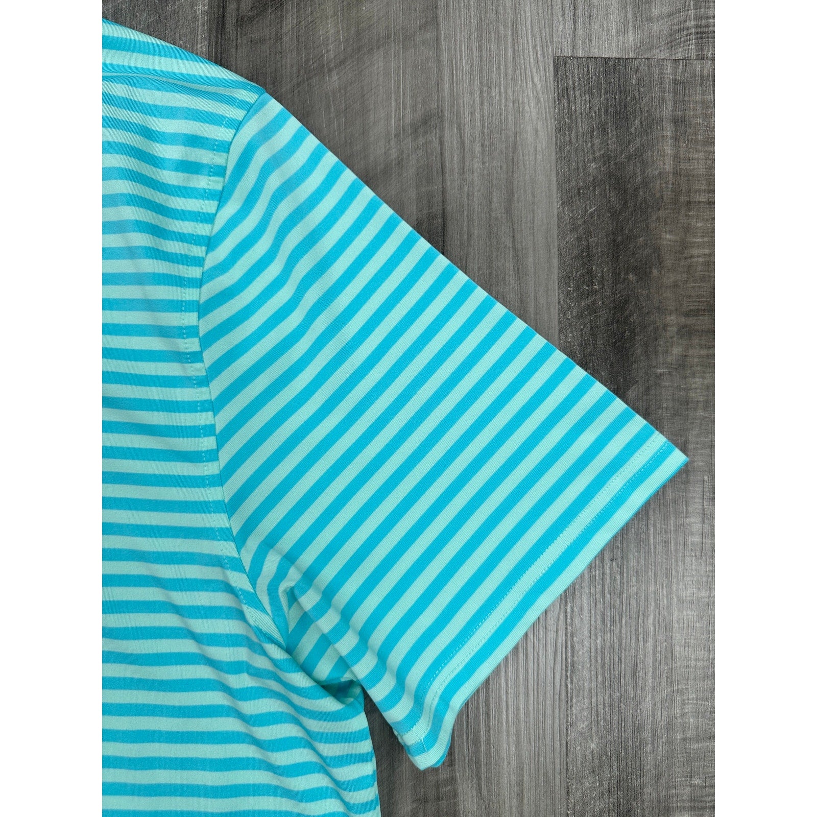 Southern Tide Driver Performance Stretch Striped Polo in Sea Blue — Size 2XL // Preowned