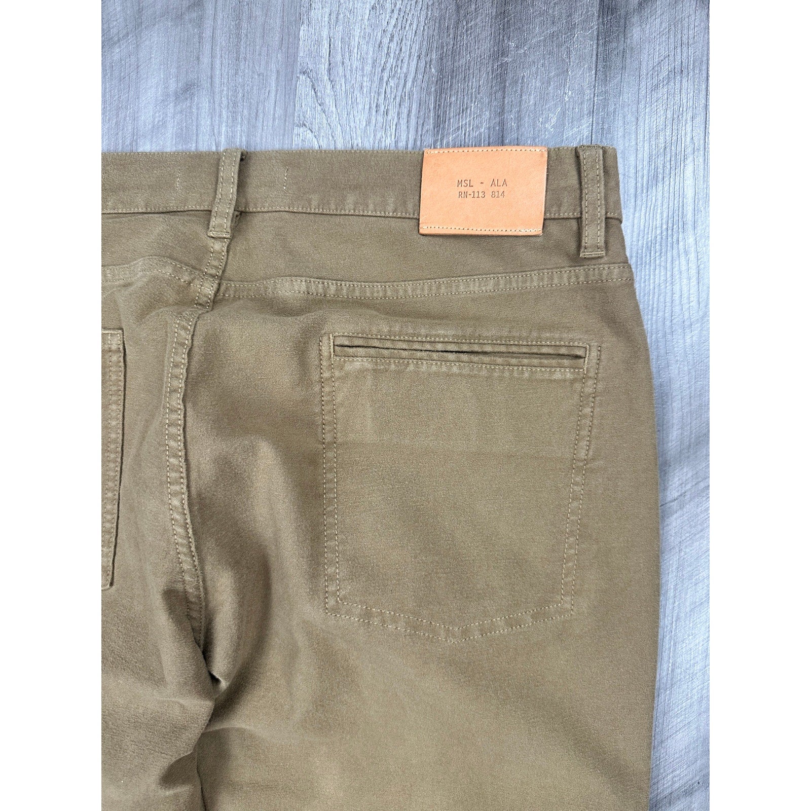 Billy Reid Moleskin Slim Fit 5 Pocket Pants in Tan — Size 34 // Preowned
