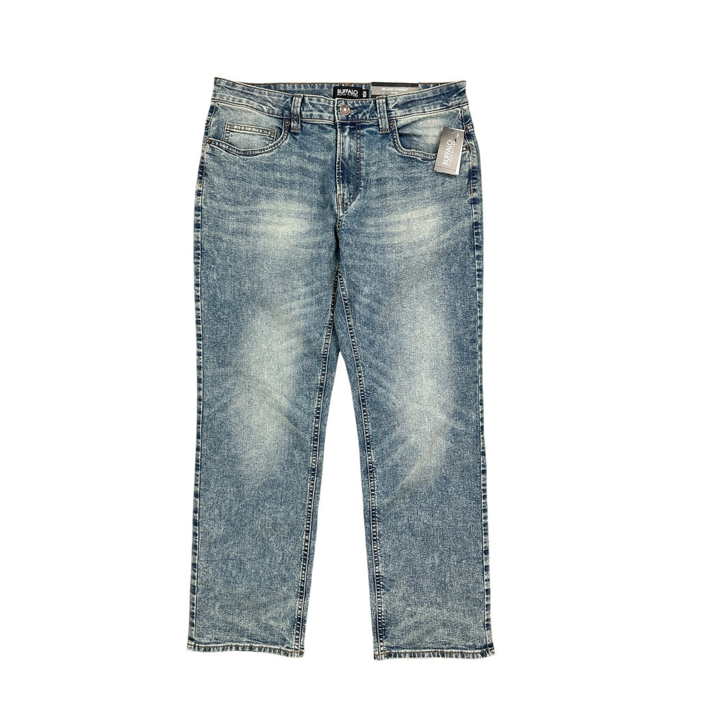 Buffalo David Bitton Relaxed Straight Driven Vintage Indigo Wash Jeans — Size 33x30