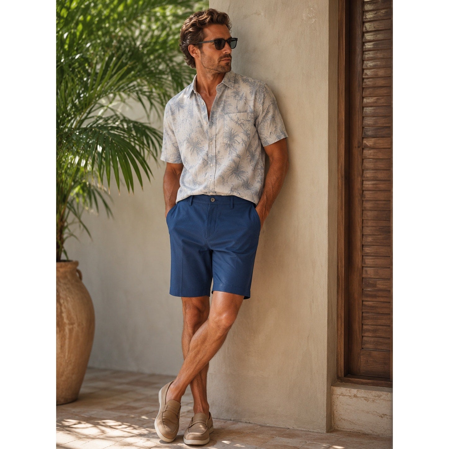 Tommy Bahama Regular Fit Basic Performance Shorts in Navy — Size 34