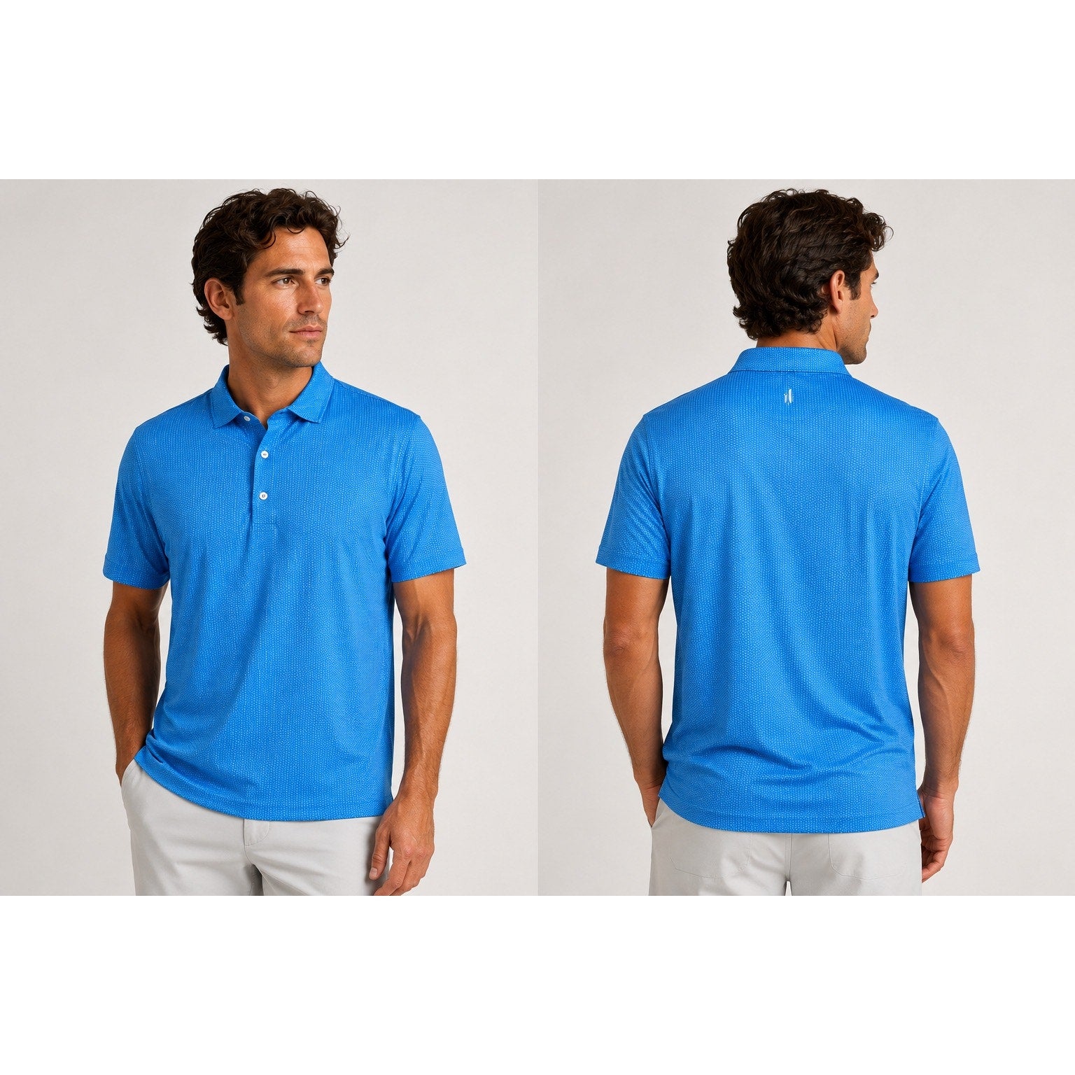 Johnnie-O Marlin Featherweight Performance Golf Polo in Palisades Blue, White — Size XL // Preowned