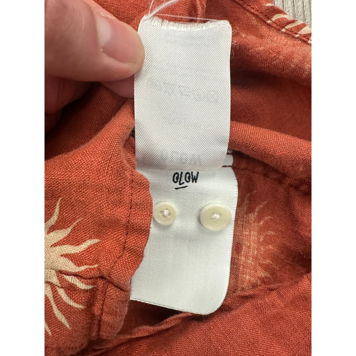 OLOW x Isabelle Vandeplassche Linen Sun Short Sleeve Button Down Shirt — Size Medium // Preowned