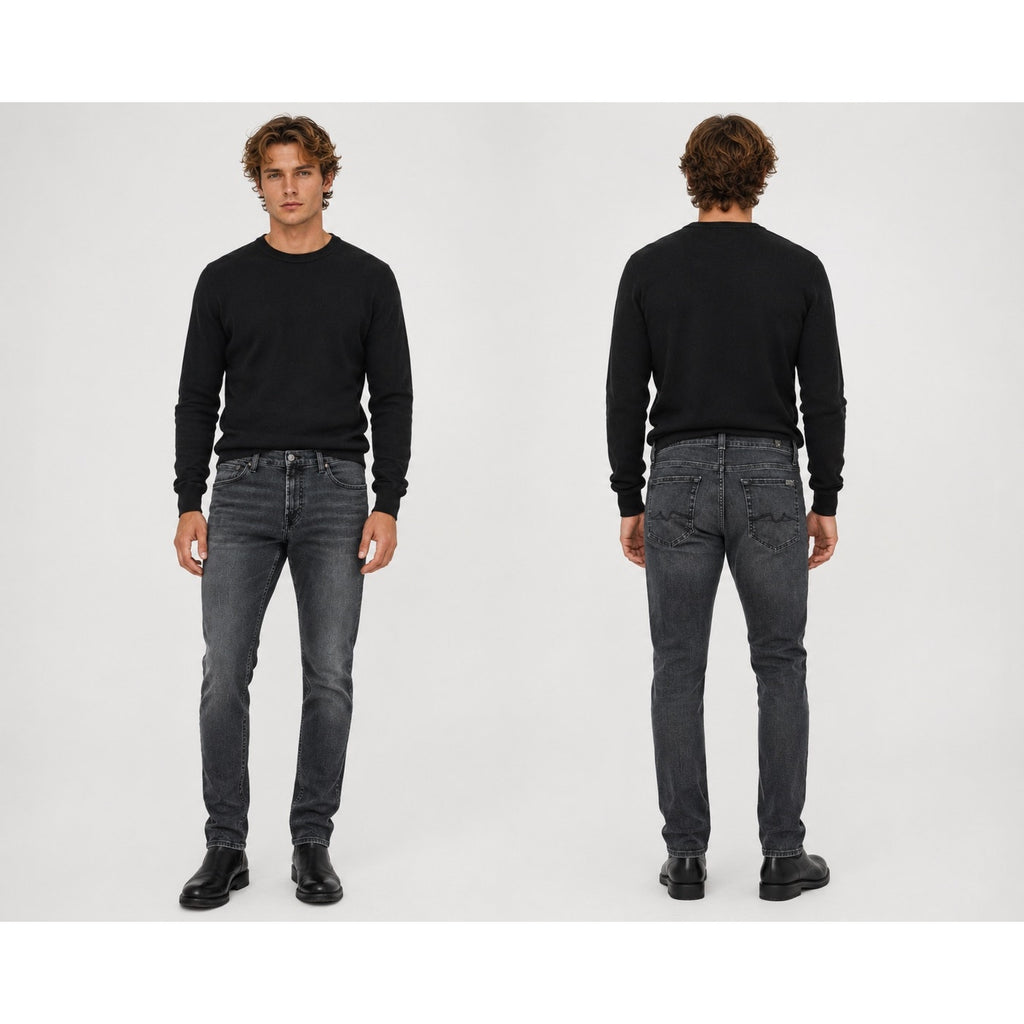 7 For All Mankind Paxtyn Skinny Jean in Black — Size 32 // Preowned