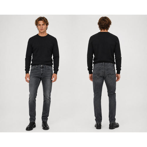 7 For All Mankind Paxtyn Skinny Jean in Black — Size 32 // Preowned