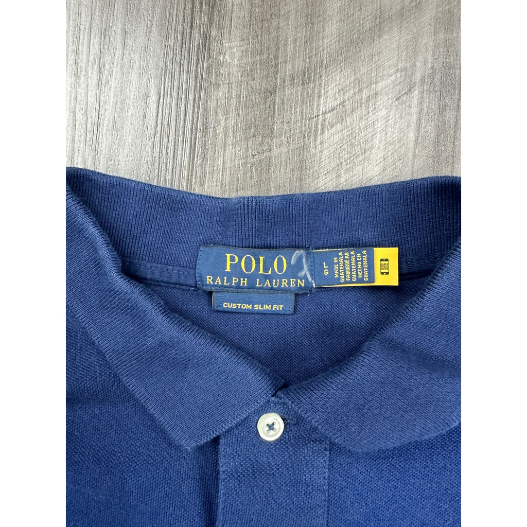 Polo Ralph Lauren Custom Slim Fit Mesh Knit Polo in Navy — Size Large // Preowned