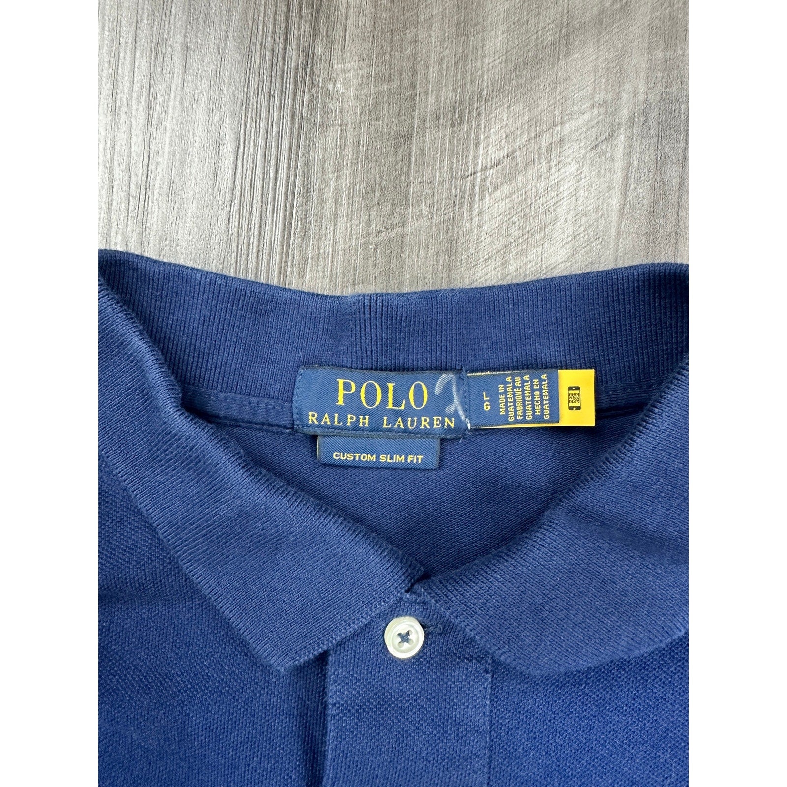 Polo Ralph Lauren Custom Slim Fit Mesh Knit Polo in Navy — Size Large // Preowned