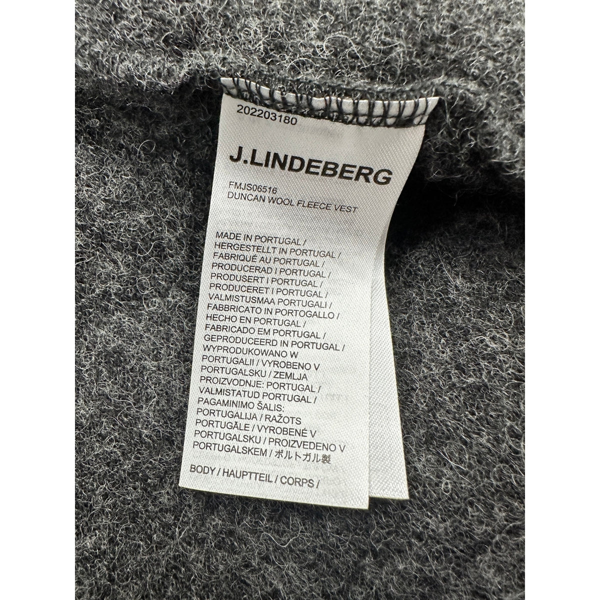 J. Lindeberg Duncan Wool Fleece Vest — Size Medium // Preowned