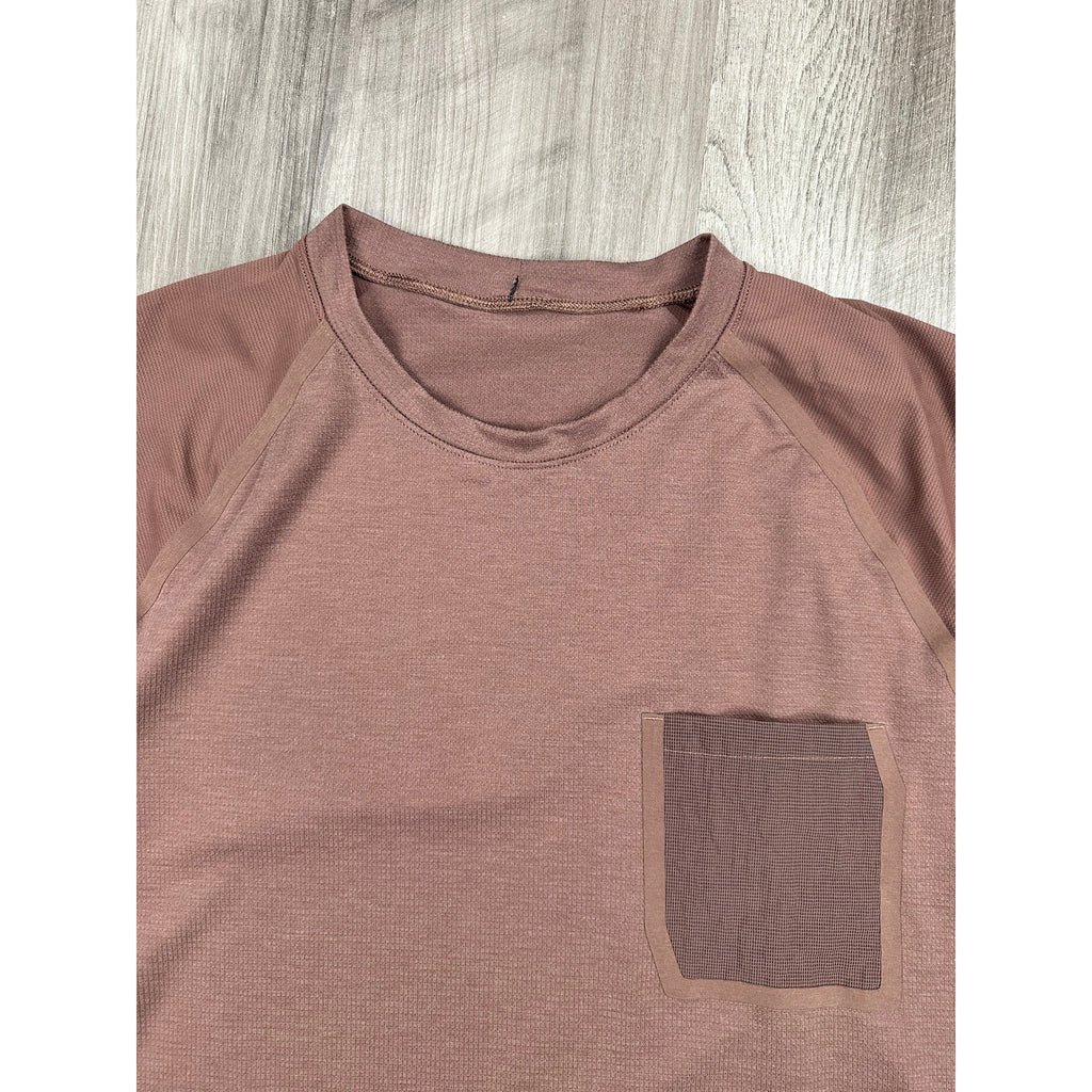 Lululemon Ventilated Hiking Short Sleeve Performance Shirt in Dark Oxide Brown — Size XL // Preowned