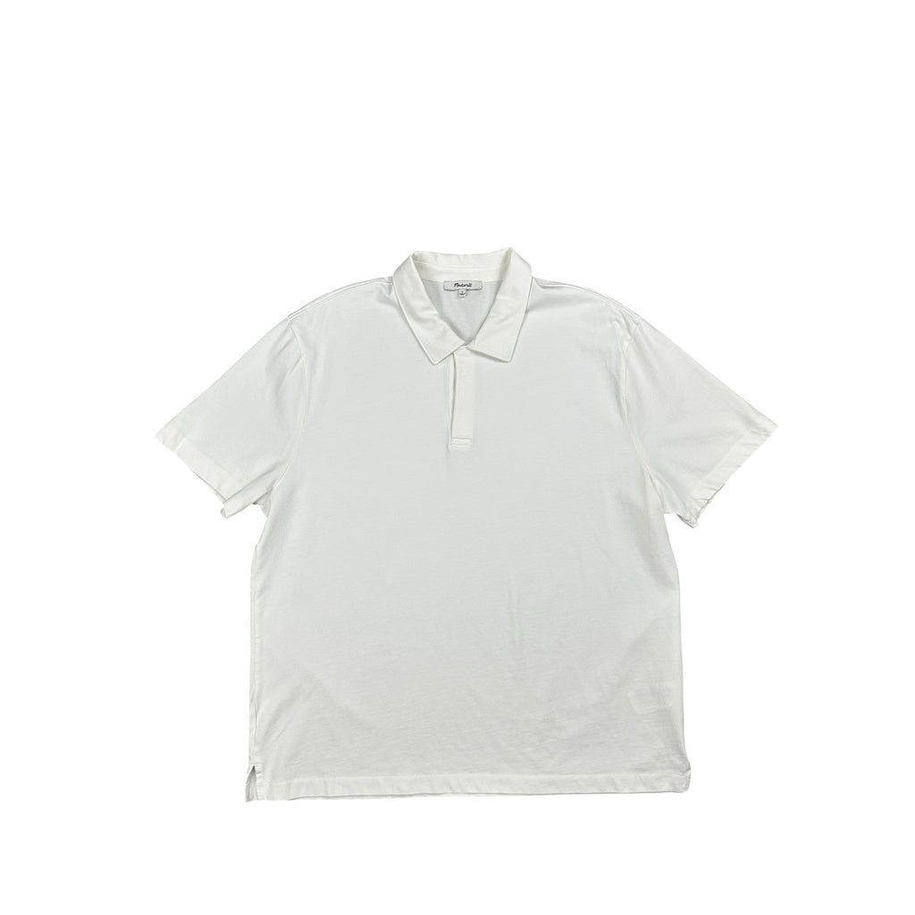 Madewell The Vintage Polo Shirt in White — Size Large // Preowned