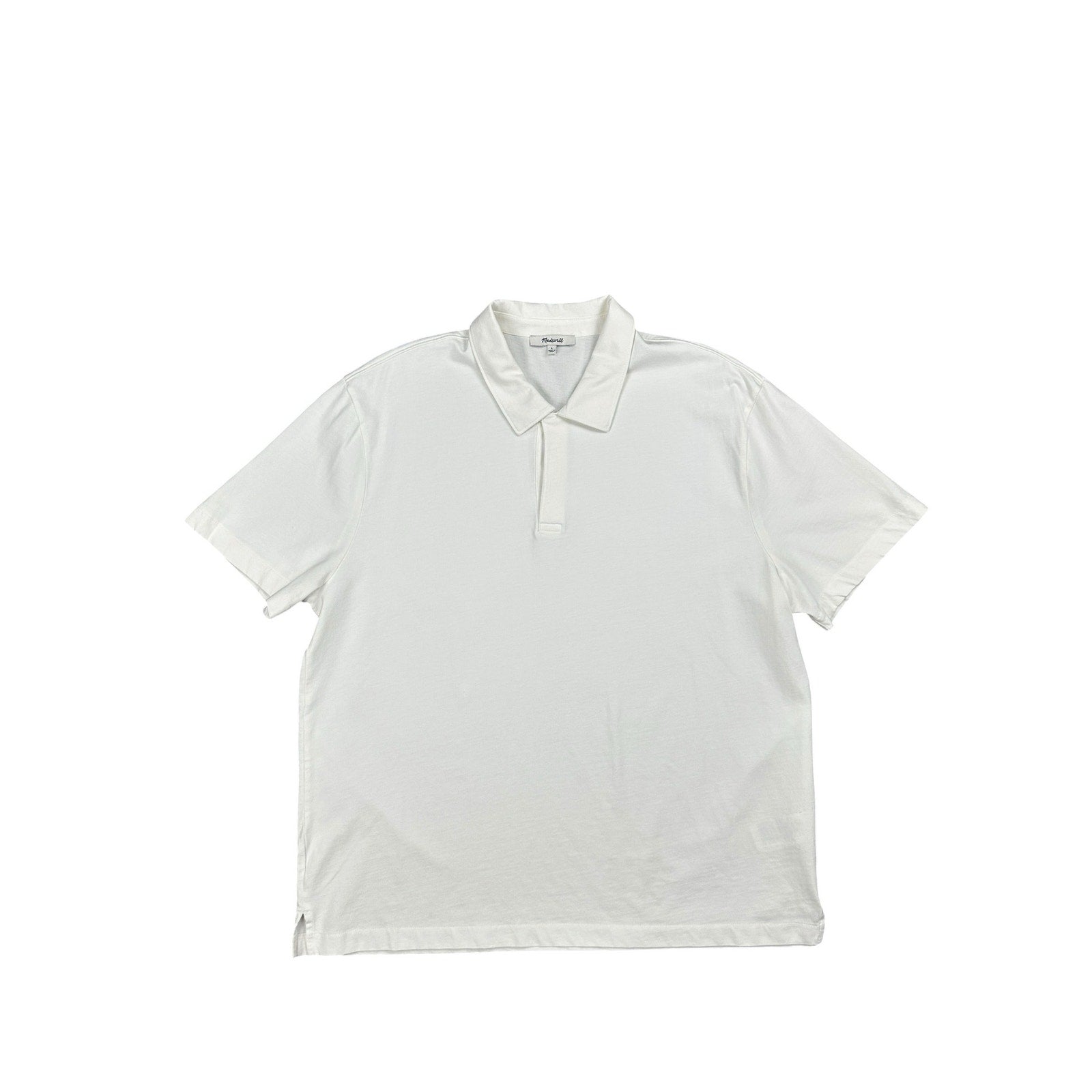 Madewell The Vintage Polo Shirt in White — Size Large // Preowned