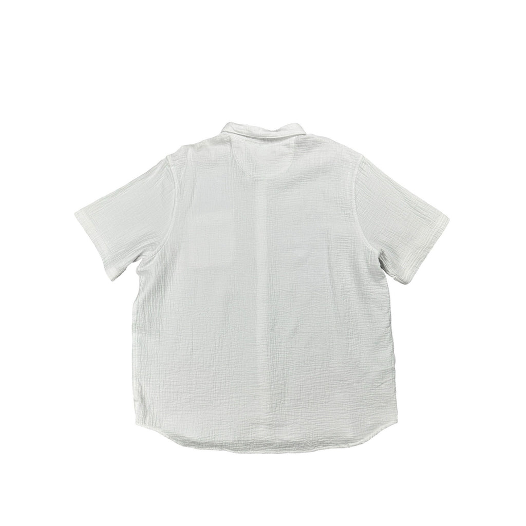 Tommy Bahama Indigo Palms Beachside Cruiser Cotton Gauze Short Sleeve Button Down in White — Size 2XL