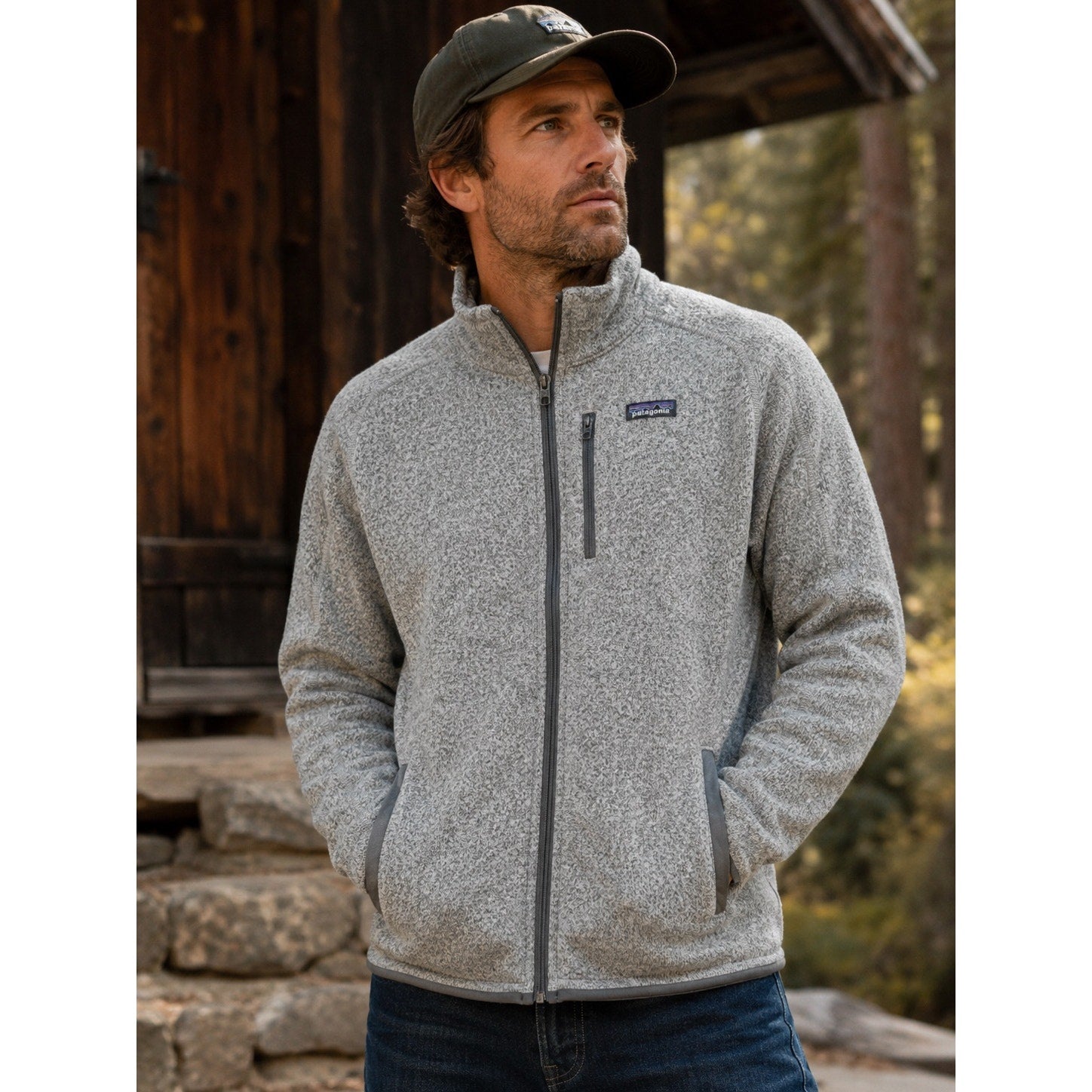 Patagonia Better Sweater Full Zip Fleece Jacket in Heather Gray — Size Large // Preowned