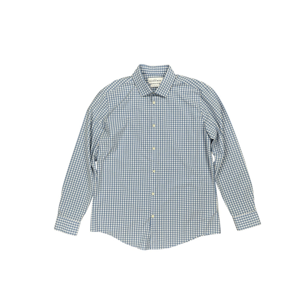 Mizzen+Main Leeward Performance Trim Fit Checkered Long Sleeve Button Down Shirt — Size 2XL // Preowned