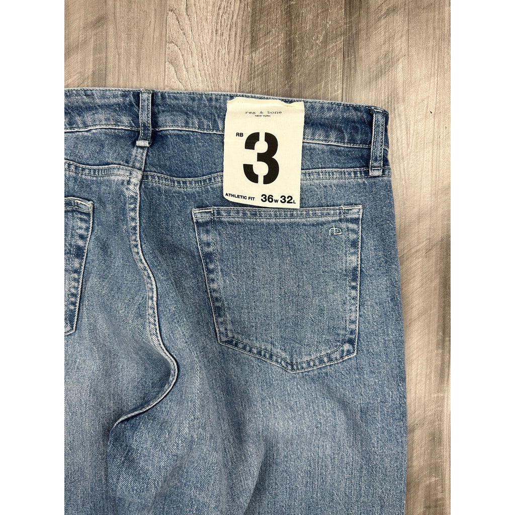 Rag & Bone RB 3 Athletic Fit Jeans in Cardone Blue — Size 36x32