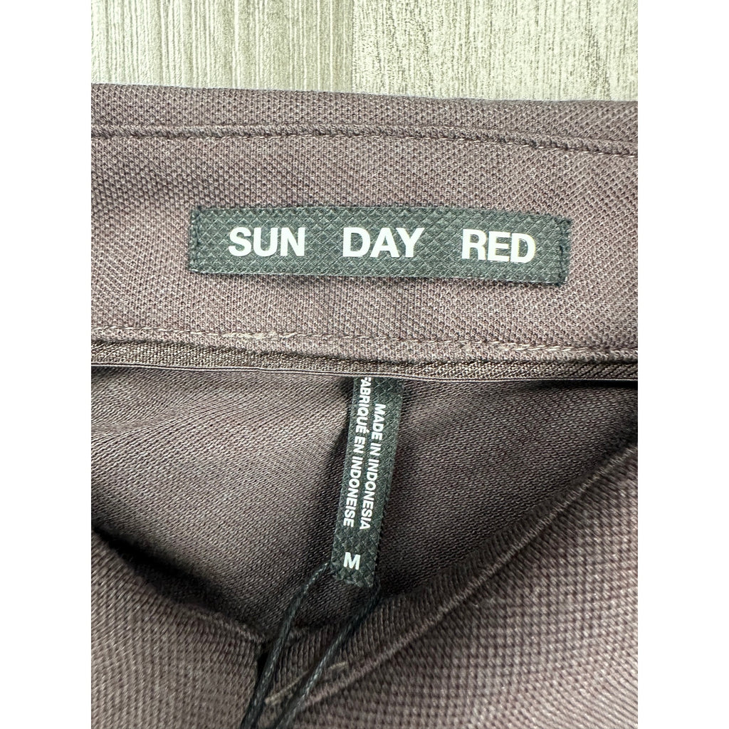 Sun Day Red Cypress Classic Crown Mesh Knit Polo in Brown — Size Medium