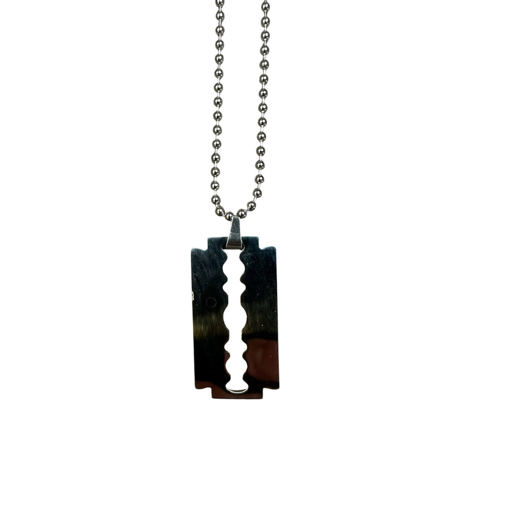 Andrew Christian Razorblade Necklace in Silver — One Size