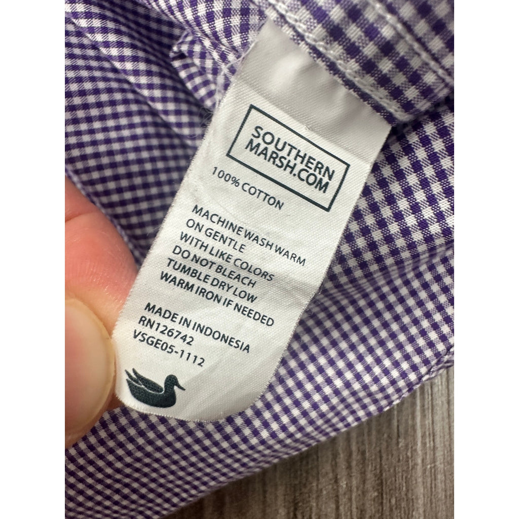 Southern Marsh Tattersall Check Long Sleeve Button Down Shirt — Size Medium // Preowned