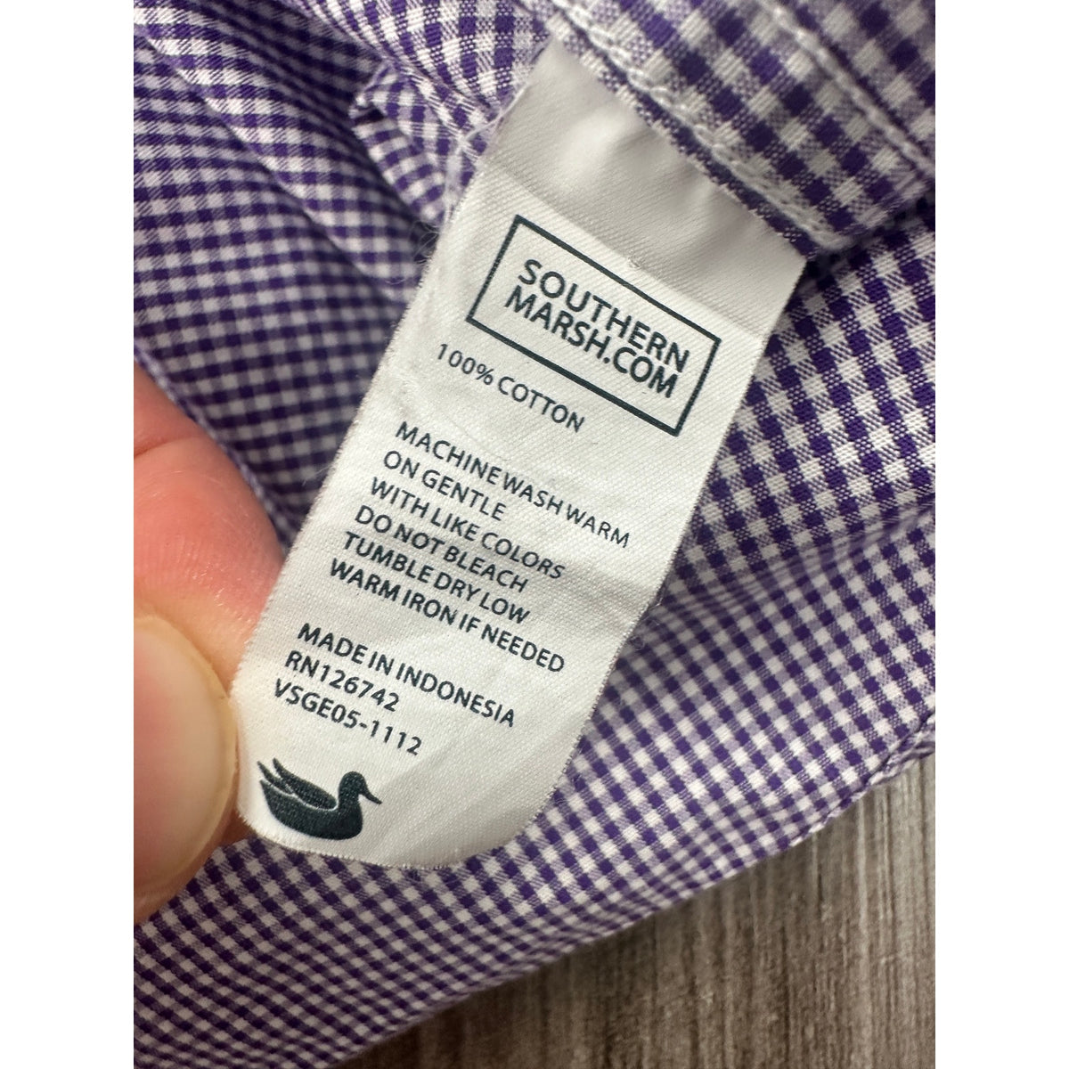 Southern Marsh Tattersall Check Long Sleeve Button Down Shirt — Size Medium // Preowned