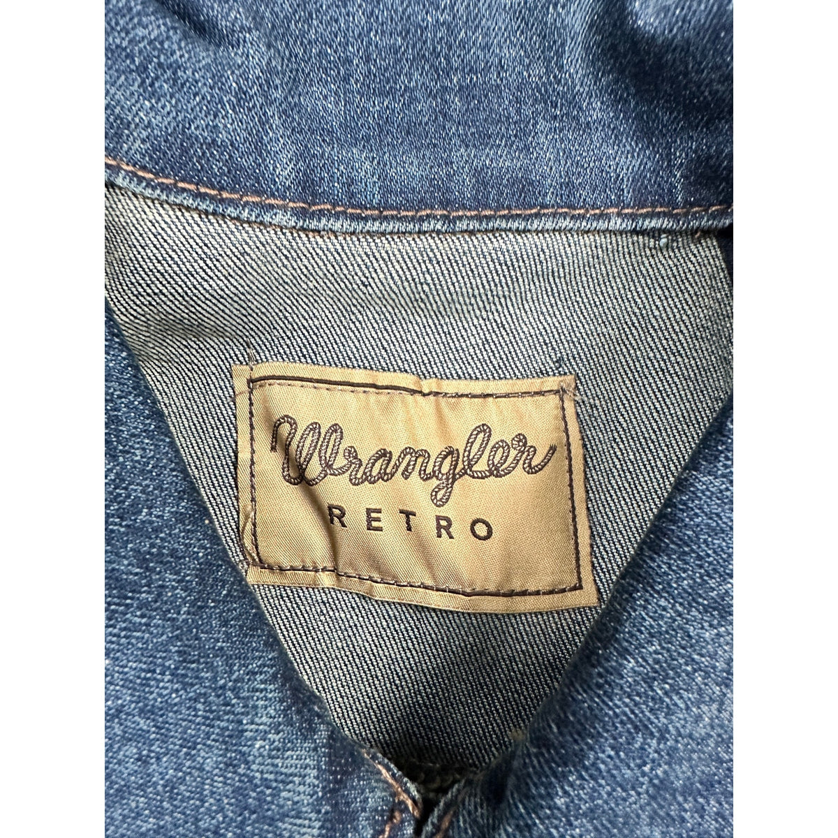 Wrangler Retro TCU Horned Frogs Unlined Stretch Denim Jacket — Size 2XL