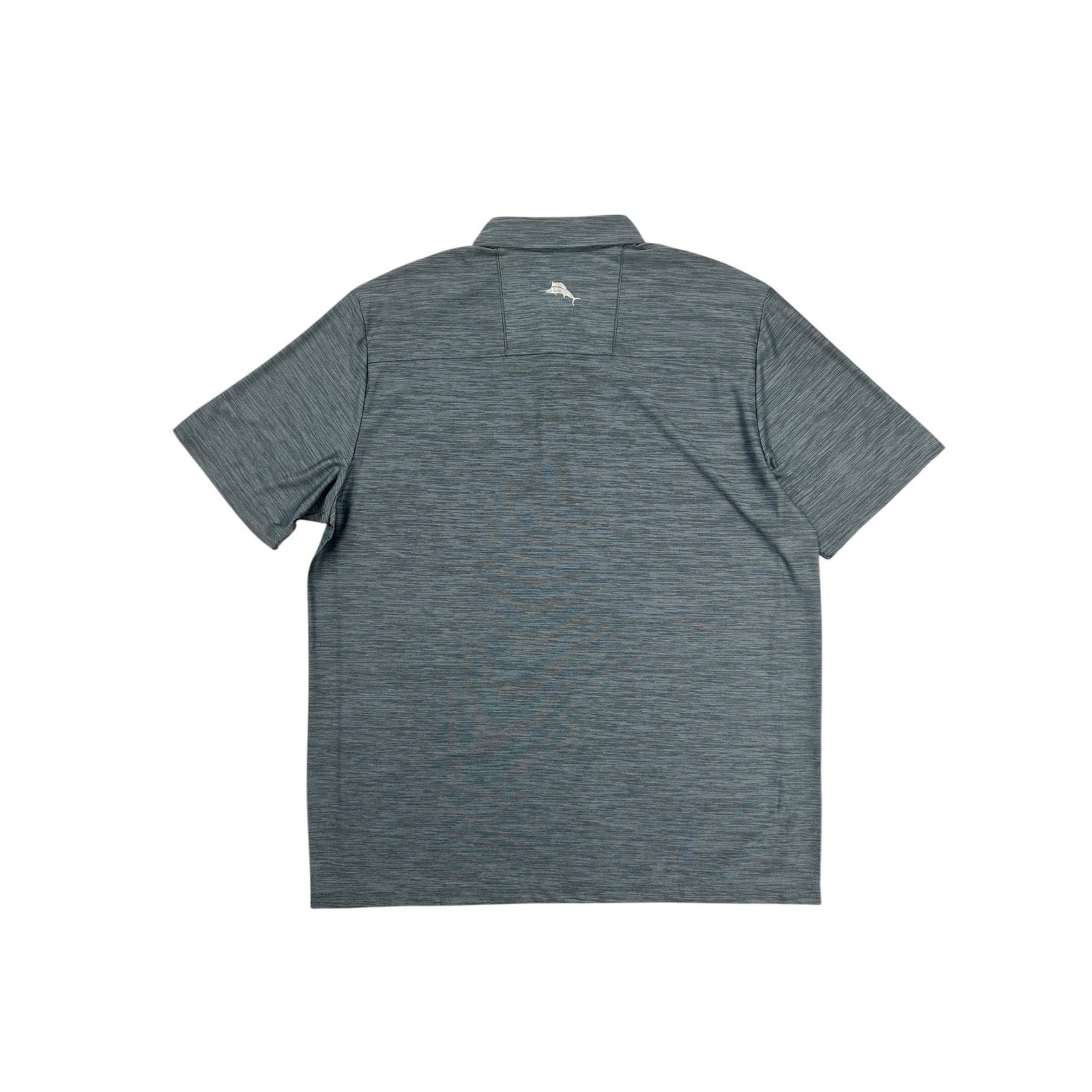 Tommy Bahama Island Zone Palm Coast Hibiscus Border Polo in Coal — Size Large