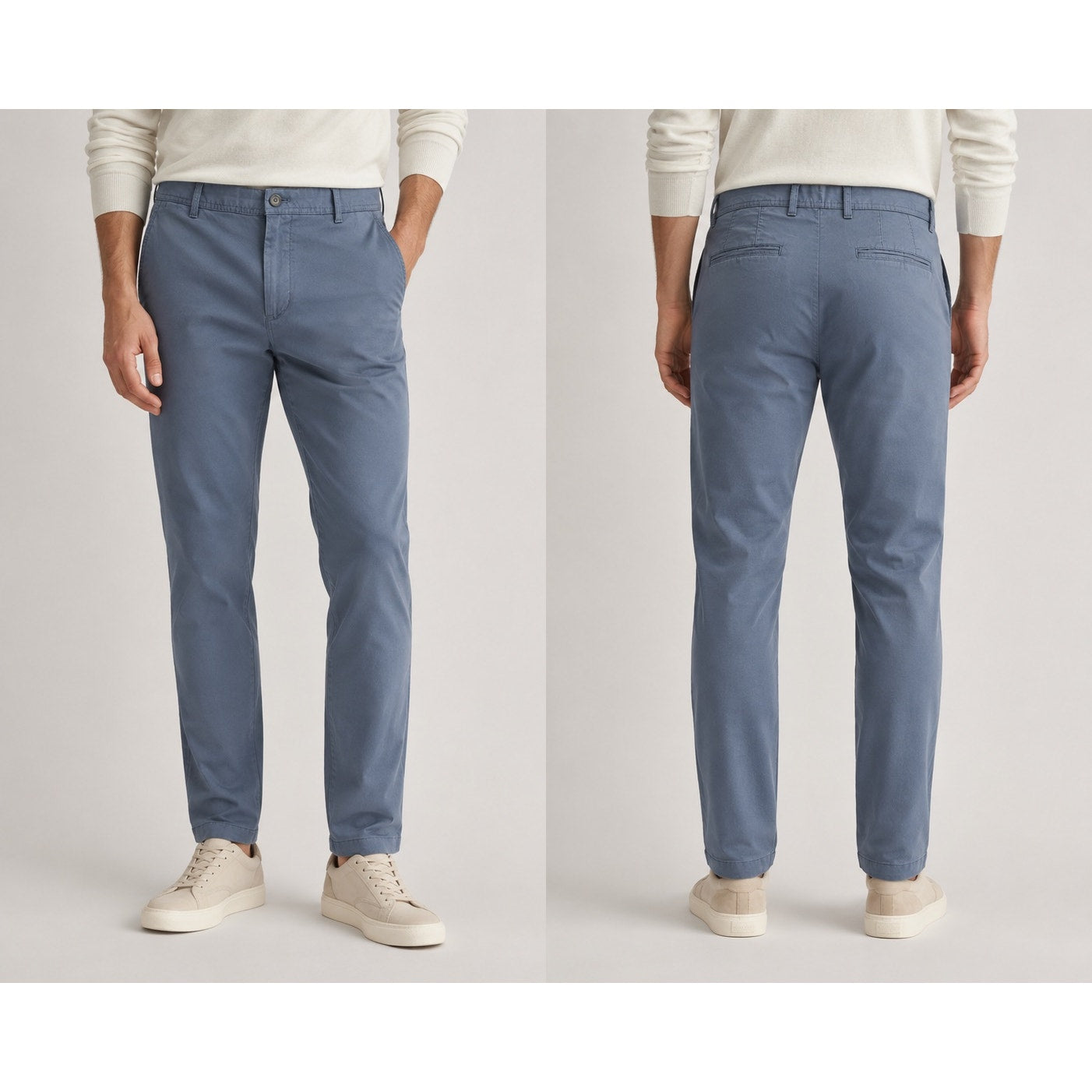 Reiss Stretch Chino Pants in Slate Gray — Size 34 Regular // Preowned