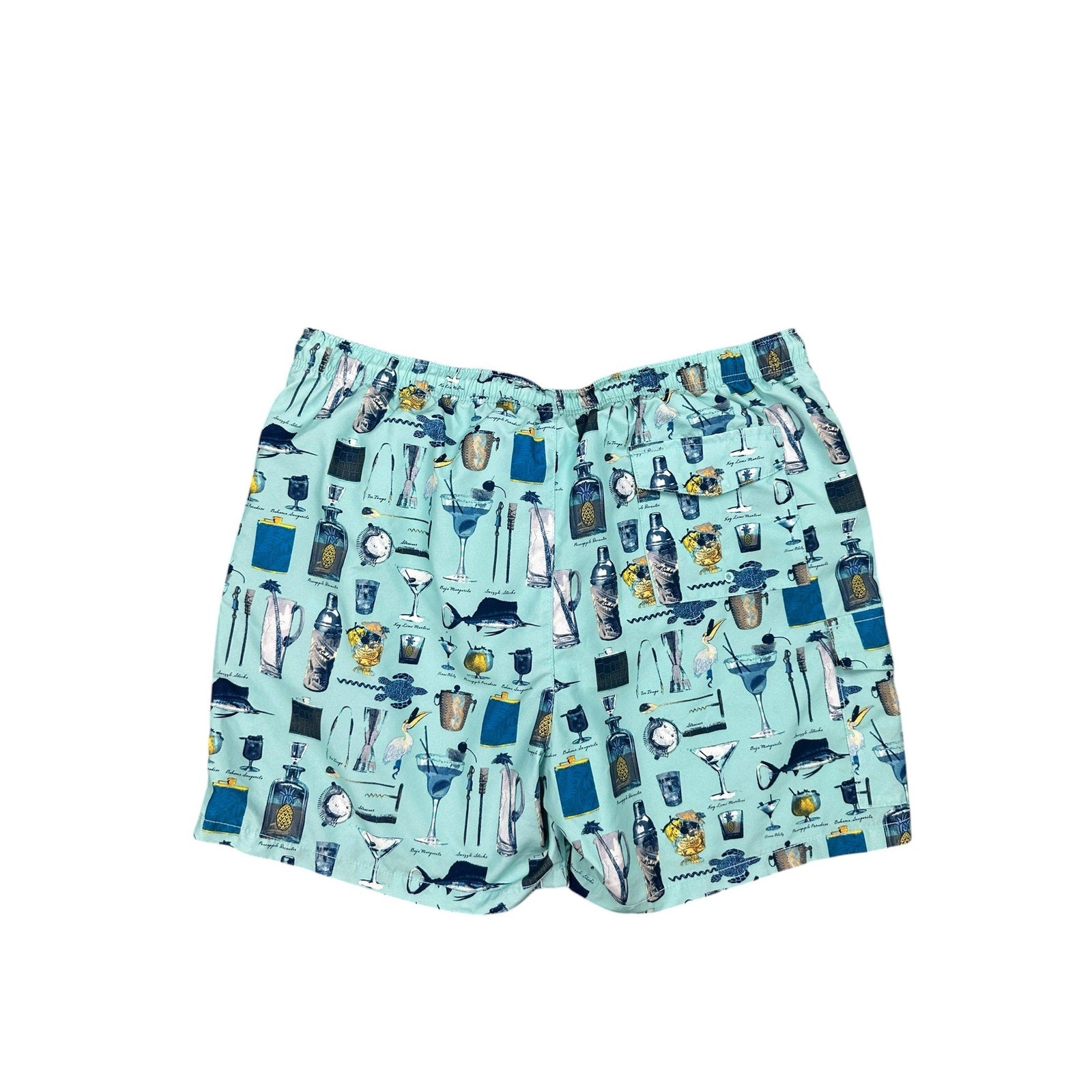 Tommy Bahama Aloha Cocktail Bar Swim Trunks in Mint Green — Size 2XL // Preowned