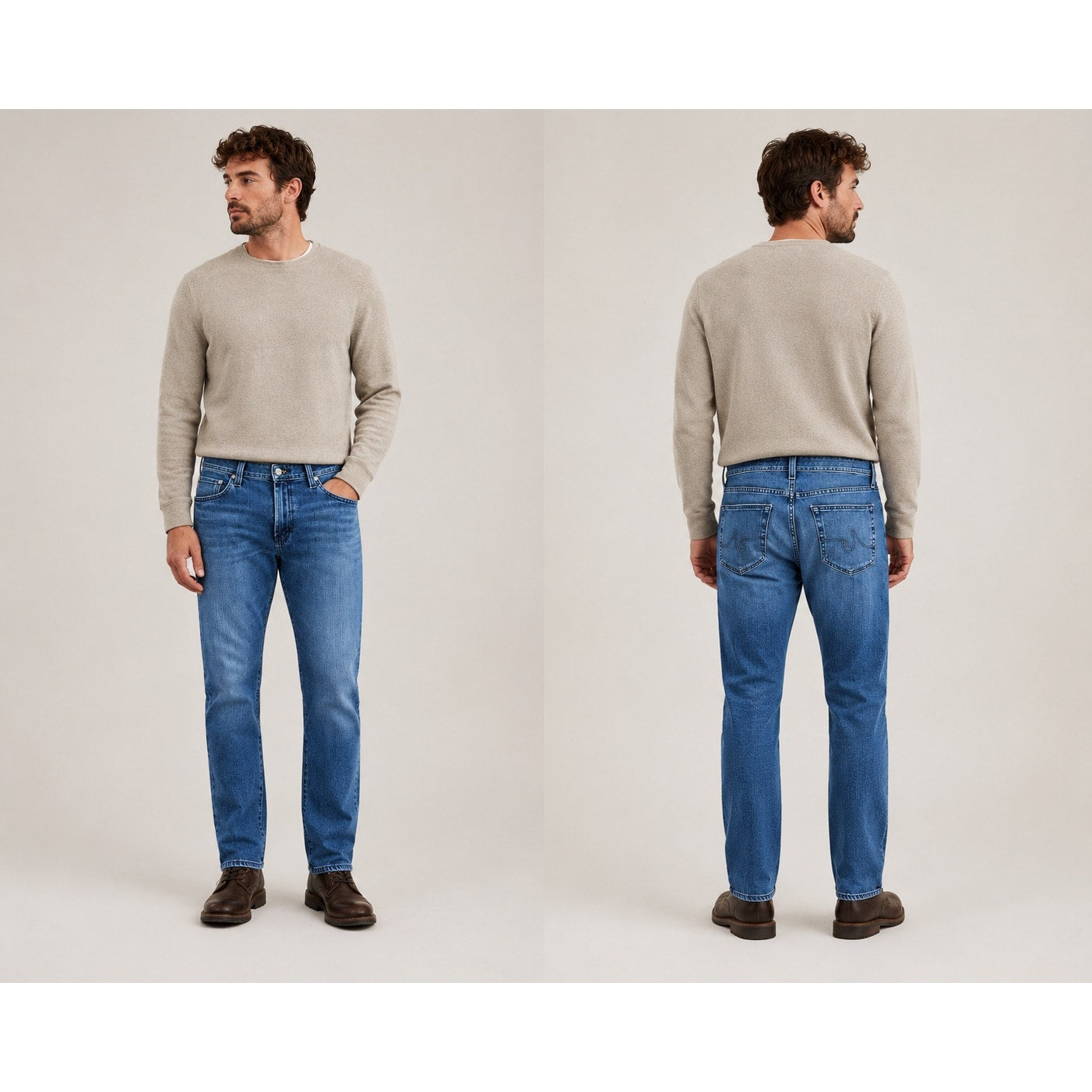 AG Adriano Goldschmied Denim 360 The Graduate Tailored Leg Jean in Blue — Size 36x34 // Preowned