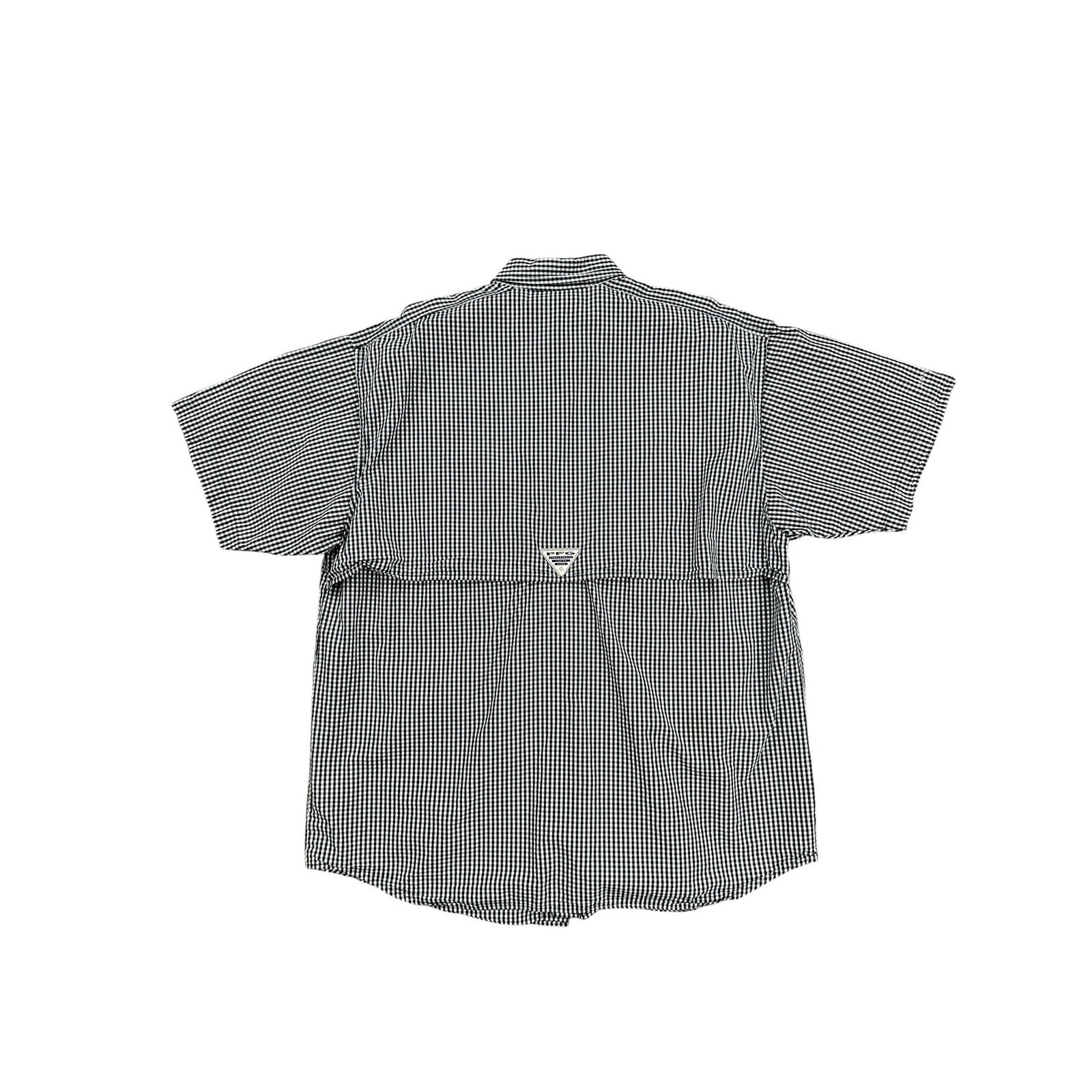 Columbia Rice Owls Super Bonehead PFG Vented Button Down in Navy Gingham — Size M // Preowned