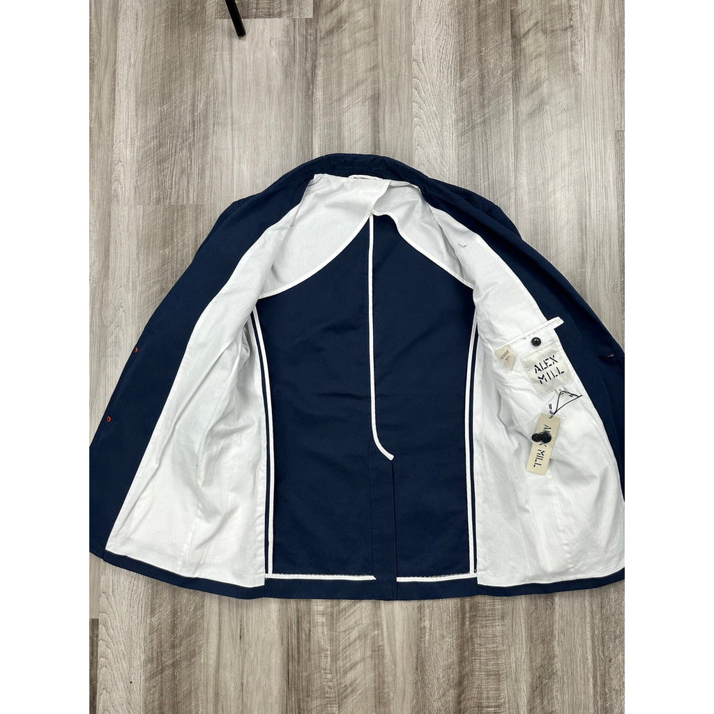 Alex Mill Cotton Linen Cooper Blazer in Navy — Size Small