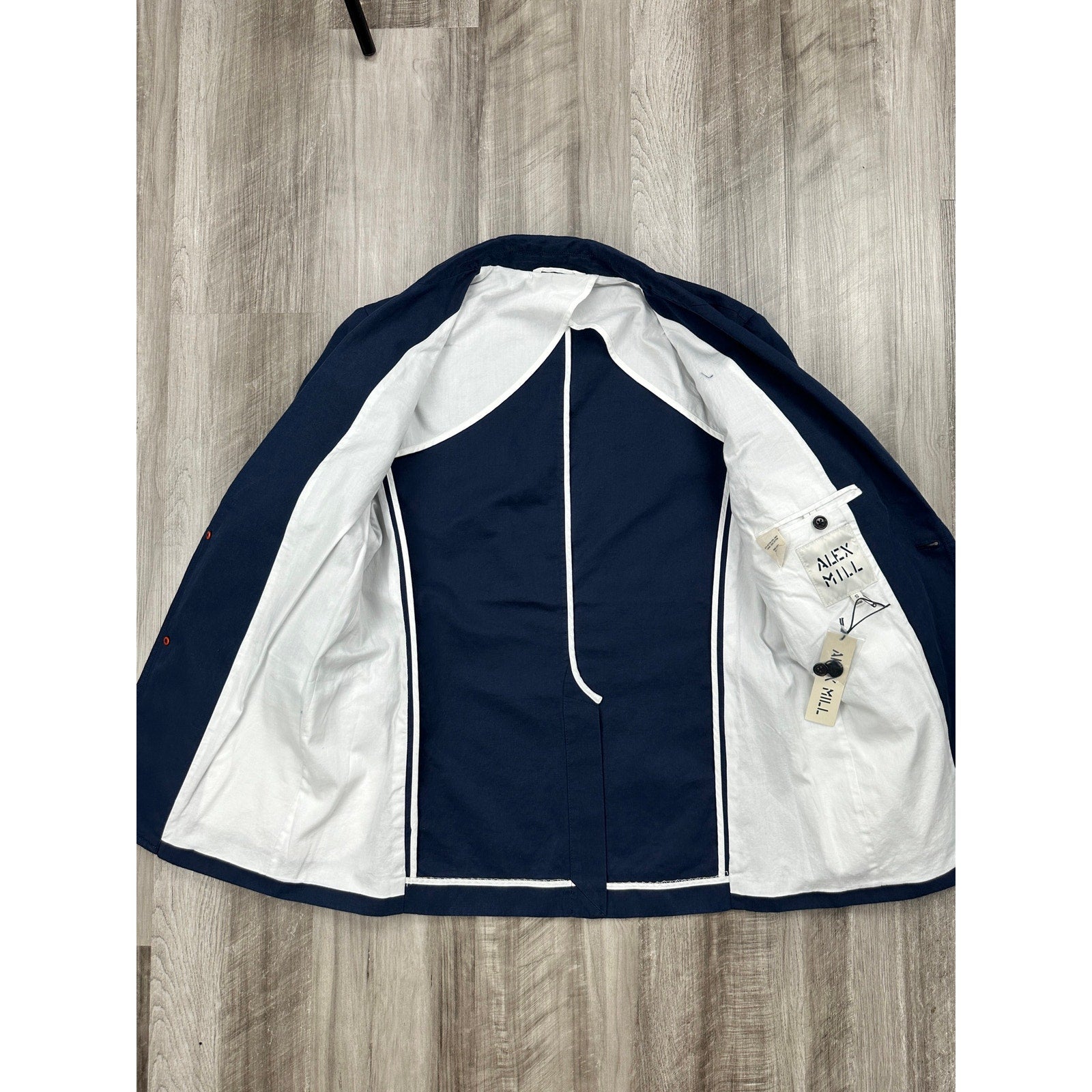 Alex Mill Cotton Linen Cooper Blazer in Navy — Size Small