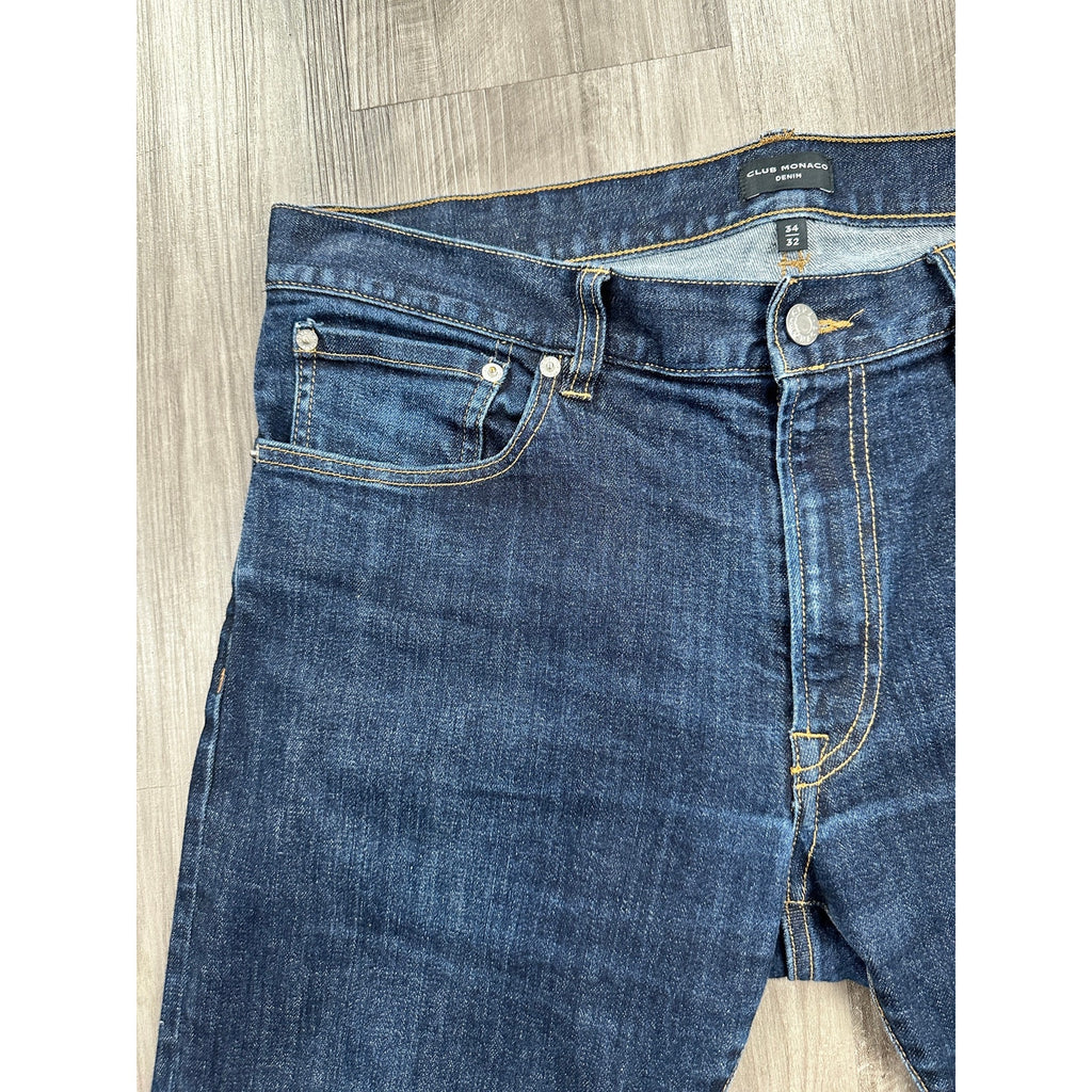 Club Monaco Super Slim Stretch Jean in Blue — Size 34x32 // Preowned