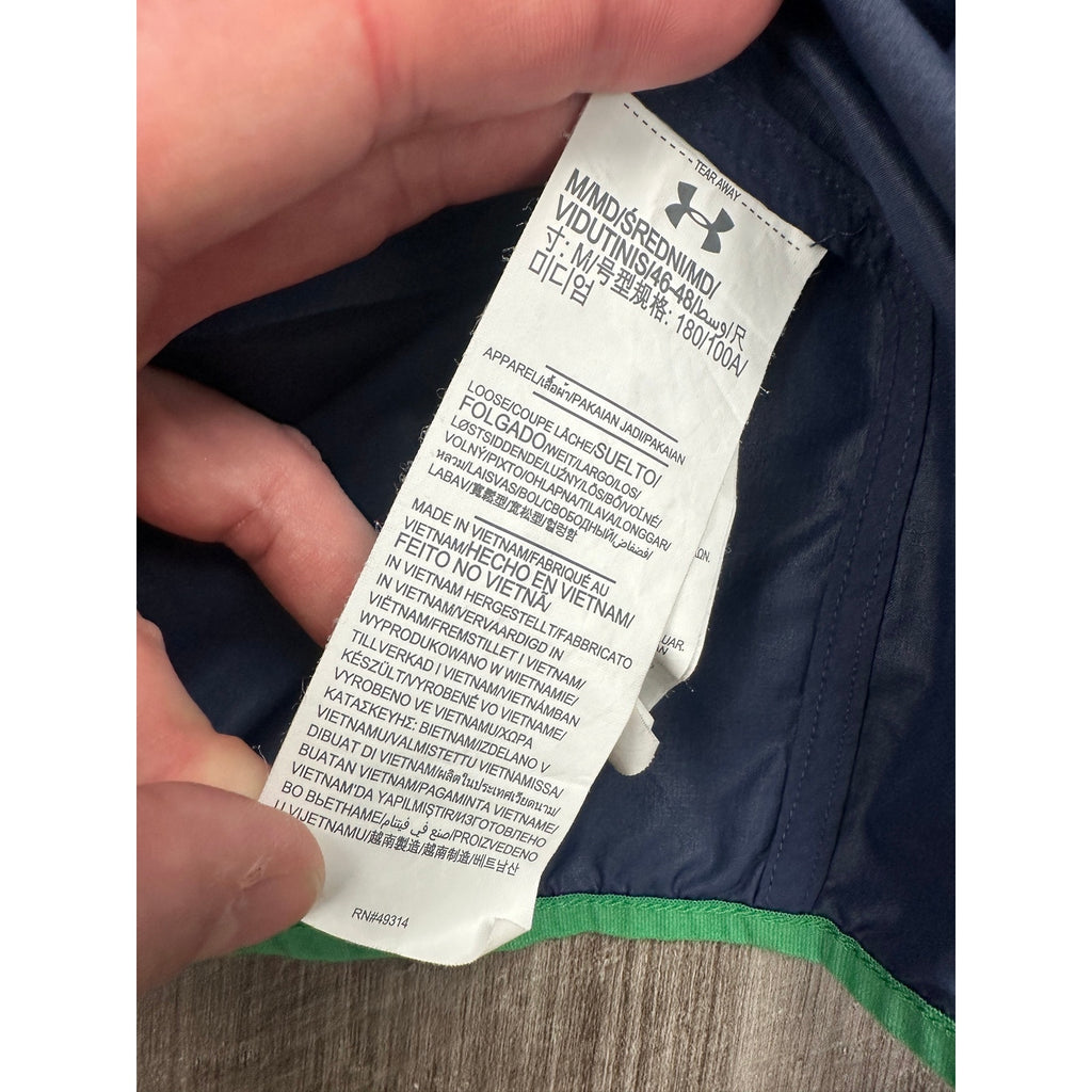 Under Armour Notre Dame Fighting Irish Storm Full Zip Hooded Windbreaker Jacket — Size Medium // Preowned