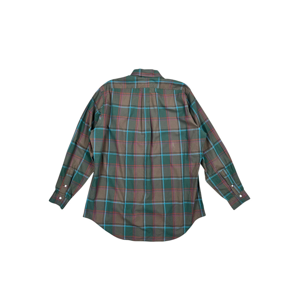 Ralph Lauren Vintage Plaid Long Sleeve Button Down Shirt — Size 16/34 (Large) // Preowned