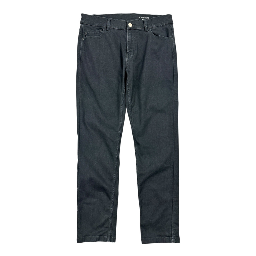 Mugsy Squid Ink Slim Tapered Stretch Jeans in Black — Size 34x32 // Preowned