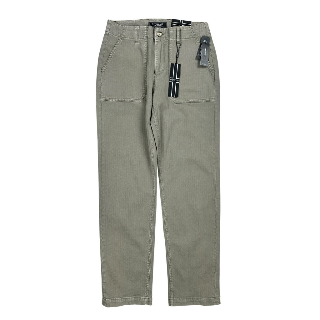Liverpool Los Angeles The Utility Pant in Pewter Green — Size 31x32