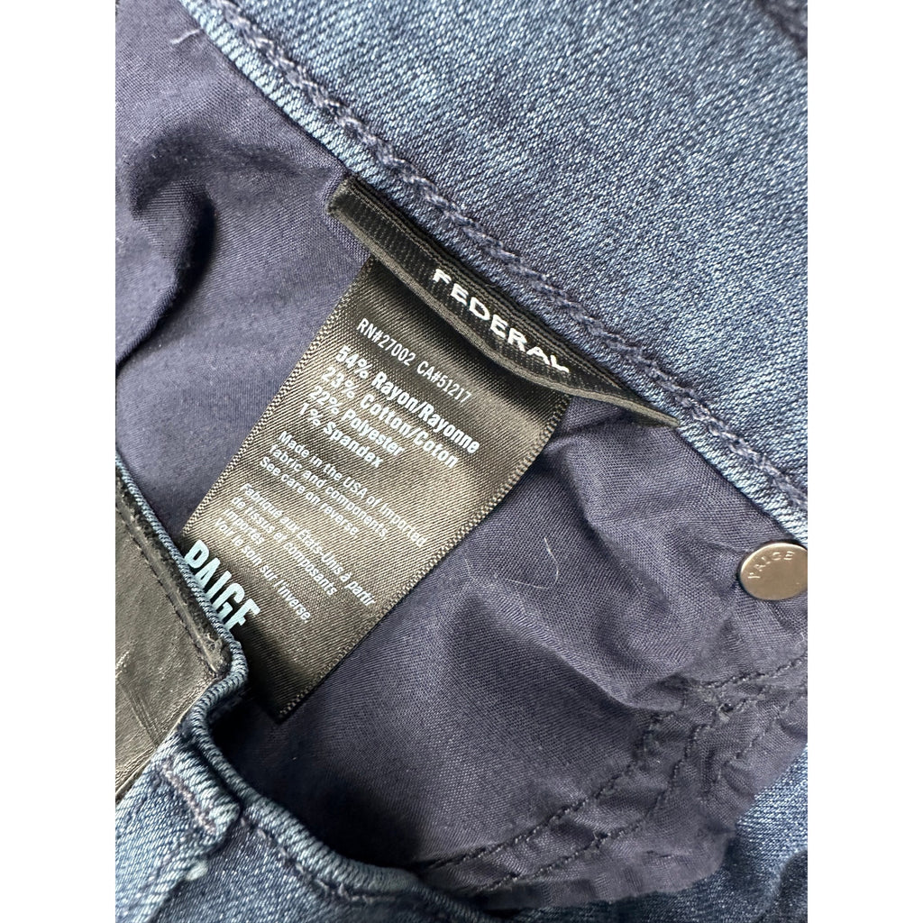 Paige Federal Slim Straight Jeans in Doncaster Blue — Size 33 // Preowned