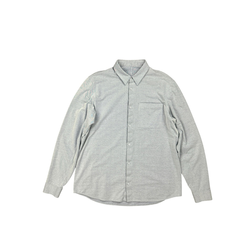 Lululemon Commission Long Sleeve Pocket Shirt in Light Gray — Size XL // Preowned