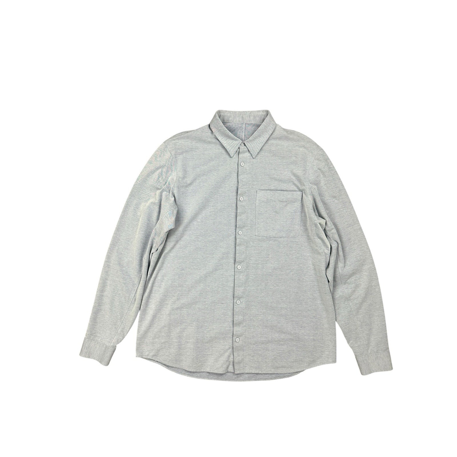Lululemon Commission Long Sleeve Pocket Shirt in Light Gray — Size XL // Preowned