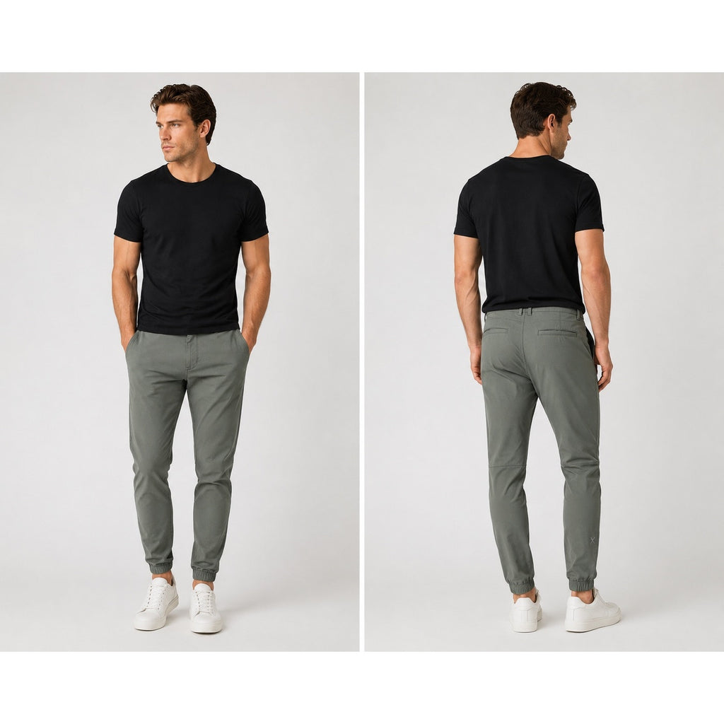 Cuts Clothing AO Slim Fit Joggers in Sage Gray — Size Medium // Preowned