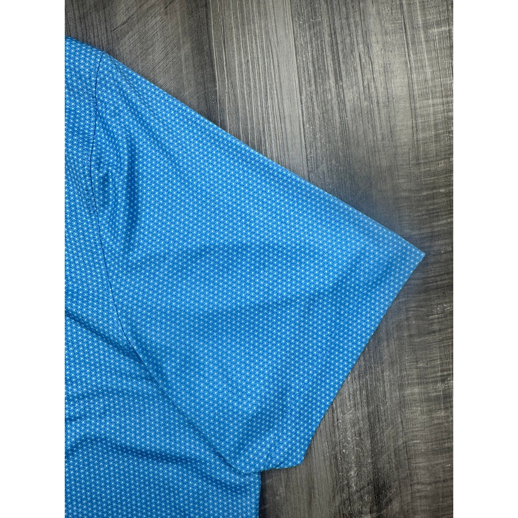 Johnnie-O Marlin Featherweight Performance Golf Polo in Palisades Blue, White — Size XL // Preowned