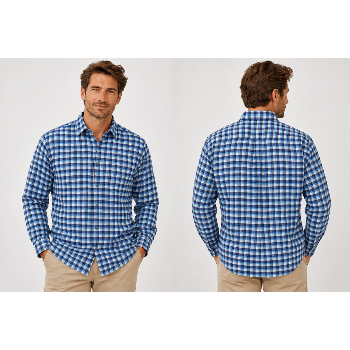 Peter Millar North Bay Crown Cotton Sport Plaid Long Sleeve Button Down Shirt — Size 2XT // Preowned